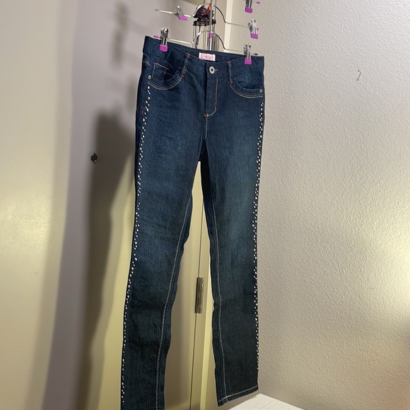 Exotic Women’s Blue Midrise Pants by Candies - Picture 4 of 12